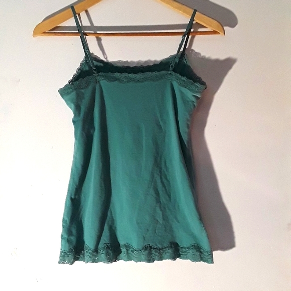 Sonoma Green Everyday Tank Lace Edges with built-in bra size Small - Picture 2 of 5